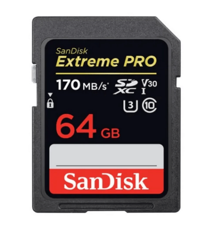 Sandisk Sdxc Extreme Pro C10 U3 4k 170mb/s 64gb Original