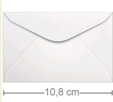 Envelope Visita Branco 100 Unid - 72 X 108 Mm