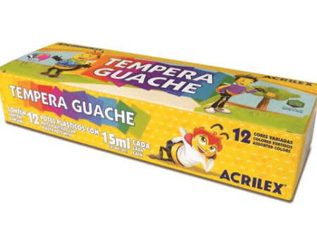 Tempera Guache - 12 Unidades - Acrilex