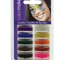 Tinta Facial Com 10 Cores, - Bt 1 Kt