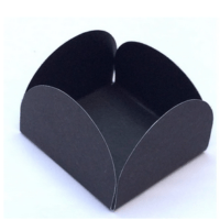 Forminha De Papel Para Doces 4 Pétalas Preto - 50un
