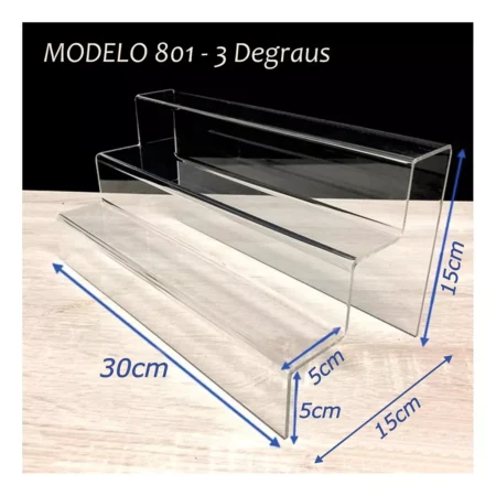 Escadinha Expositor Transparente Para Produtos Diversos - Imagem 2