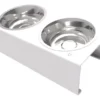 Tigela Dupla Pet Personalizado Comedouro Bebedouro Duplo Pequeno + Tigela Inox P/ Cão Gato - Image 3